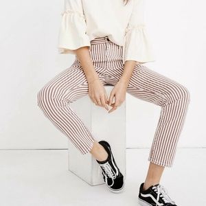 Madewell The High-Rise Slim Boyjean Luca Stripe 26